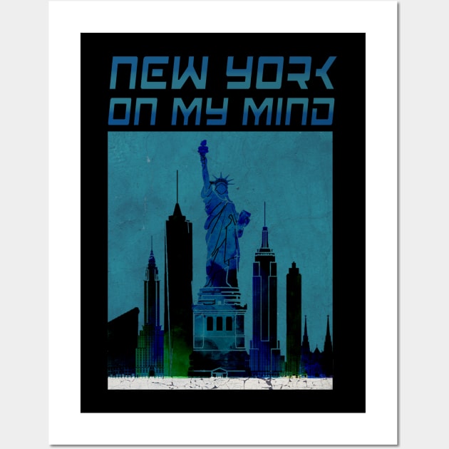 i love newyork t-shirt Wall Art by adouniss